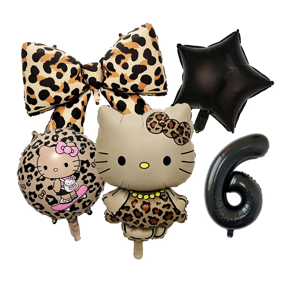Cartoon Hello Kitty Themen-Tier-Zahlen-Folienballon-Set Kinder Geburtstag Konfetti Party Deko Zubehör Baby-Shower Spielzeug Geschenke – Detail 18