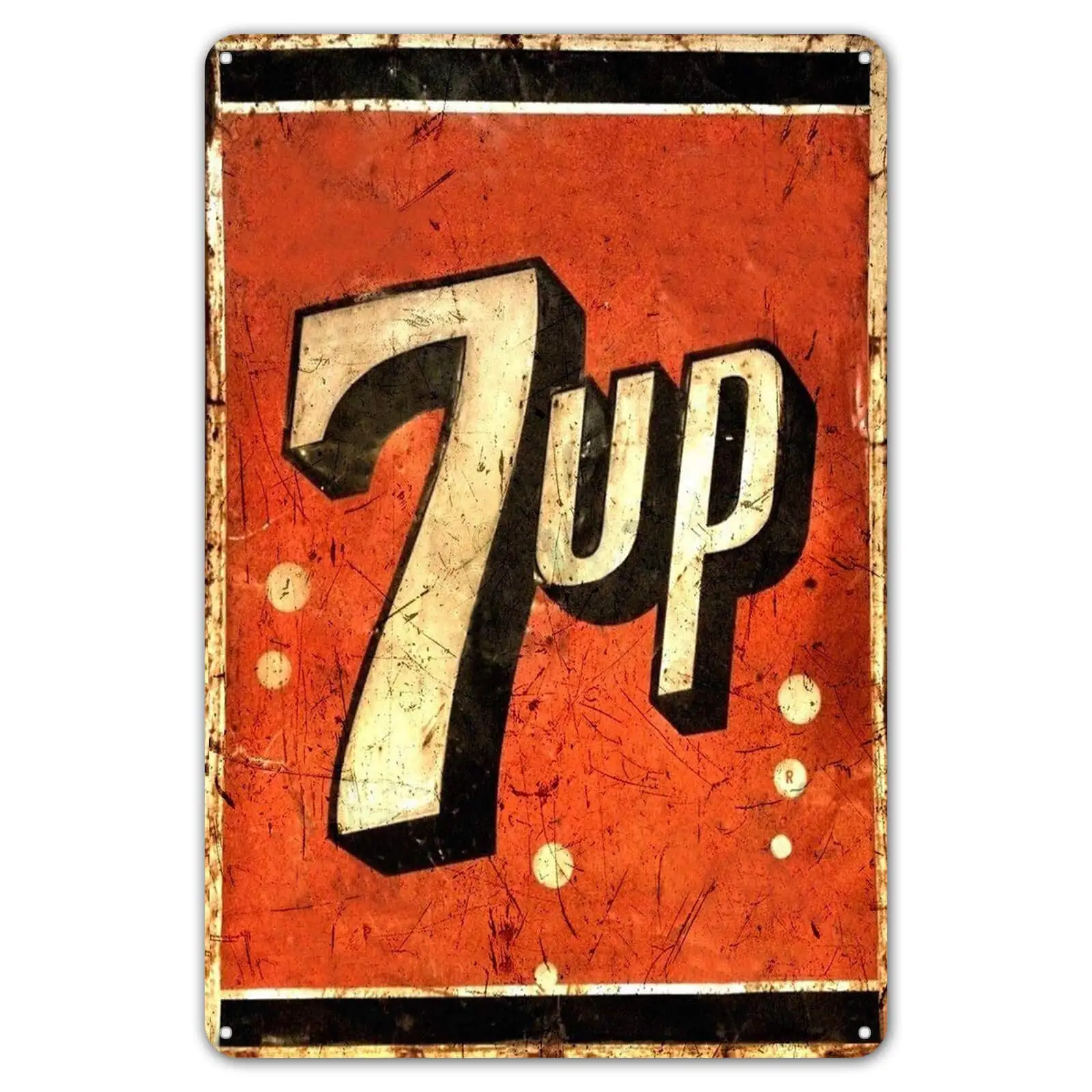 7-up Logo Pop Cola Soda Store Ad Advertising Retro Bar Wall Decor Metal Tin Sign 8 x 12 inches