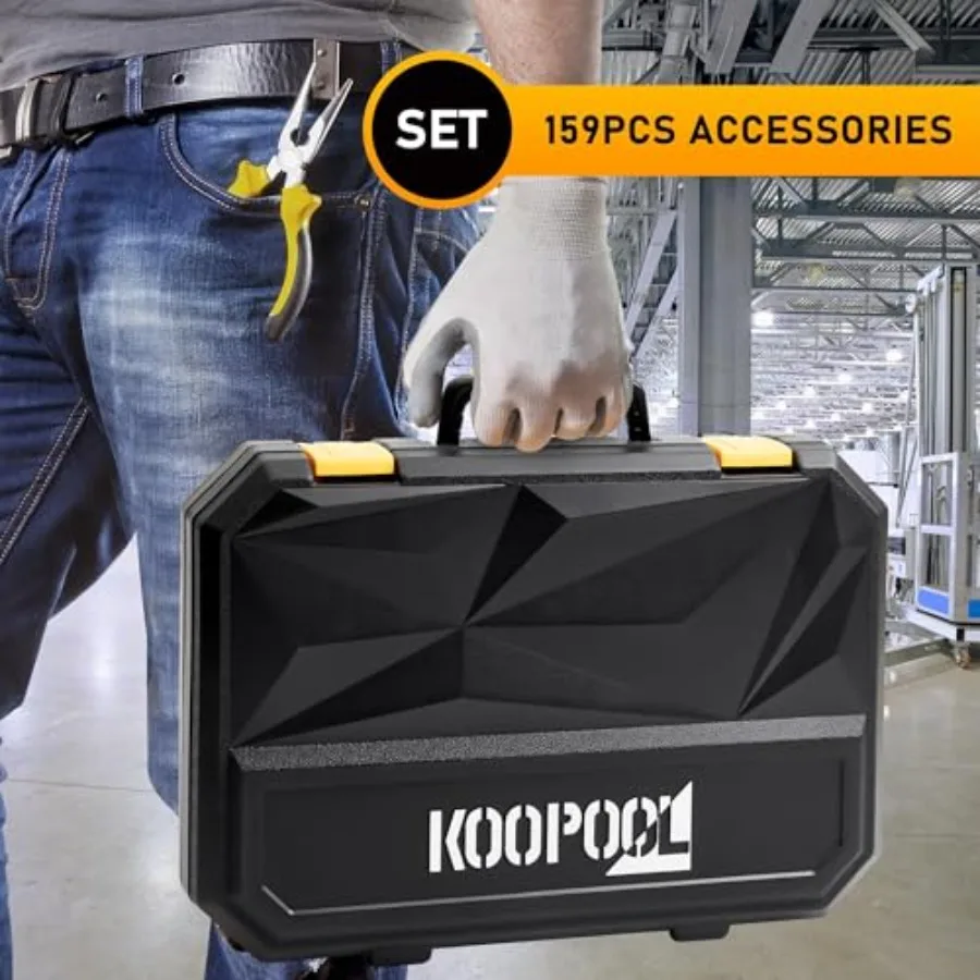 Kit di attrezzi da 159 pezzi Set di cassette degli attrezzi per meccanici e riparazioni auto Kit completo di attrezzi domestici generali per la manutenzione automatica domestica