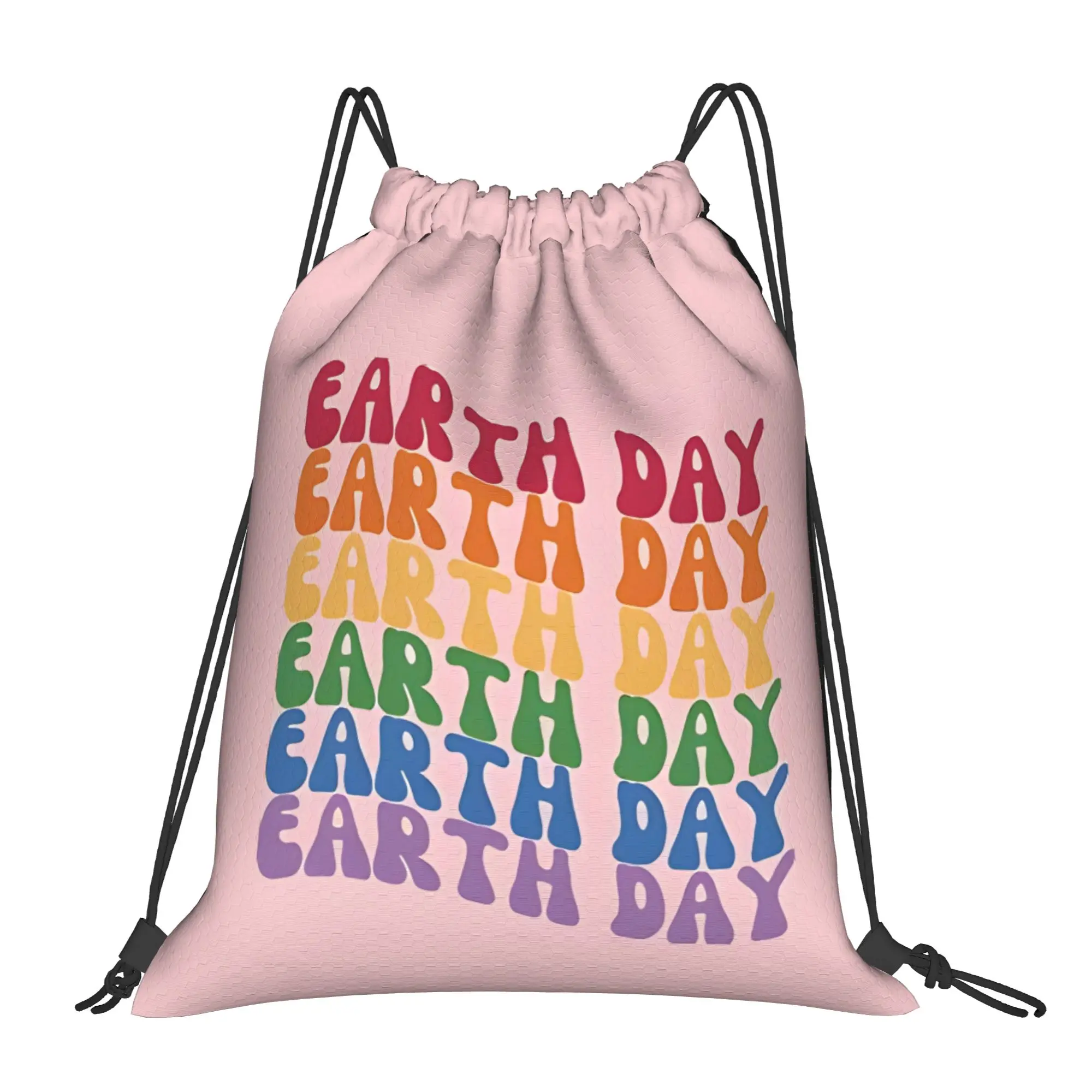 Earth Day 1  Multi-function Pocket Men Women Storage Backpack Teenager Travel Bag Print Drawstring Bags