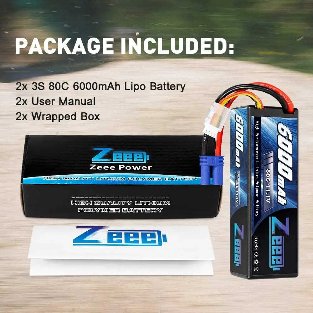 1/2 eenheden zeee 3s lipo batterij 11.1v 80c 6000mah hardcase met ec5 stekker voor rc auto's fpv buggy trucks boten pakken voor rc drones