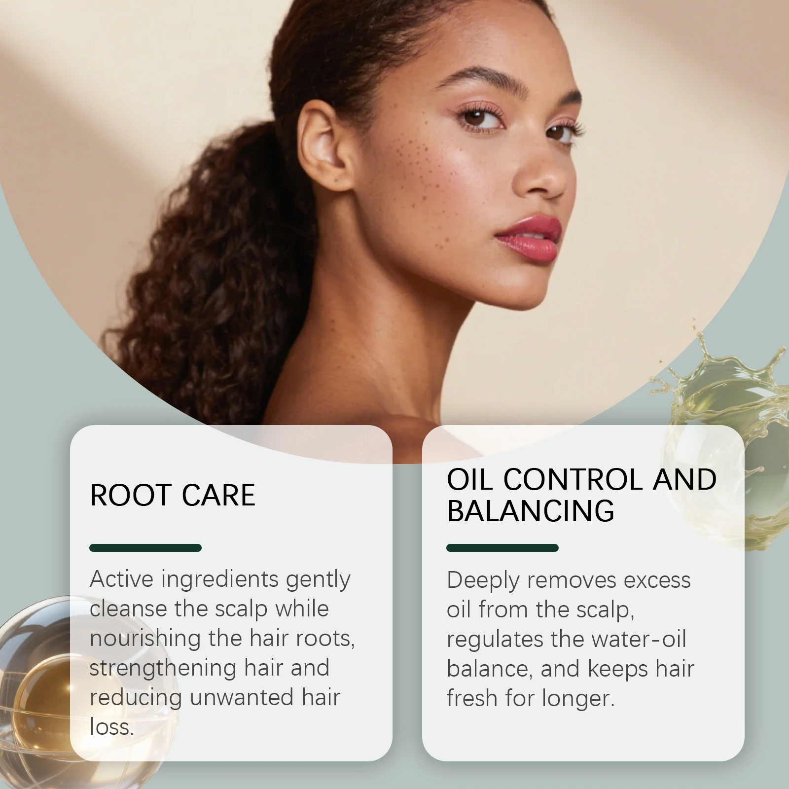 Triangle Green Hair Growth Soap Nourish Hair Roots Improve Dry Frizzy Damaged Hair Repair Regulate Grease Anti Hair Loss Shampoo view 4