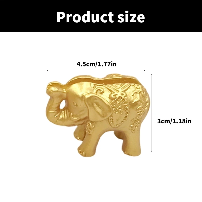 Nuevos y elegantes portatarjetas dorados, delicados portatarjetas elefante dorado para tarjeta nombre información sobre