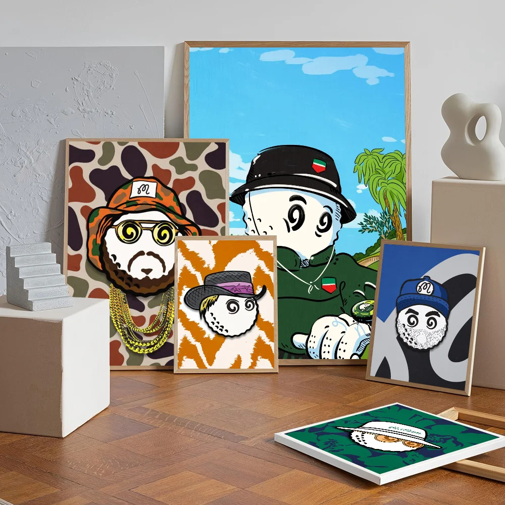 1PC L-Leisure M-Malbones Golf Poster Self-adhesive Art Water