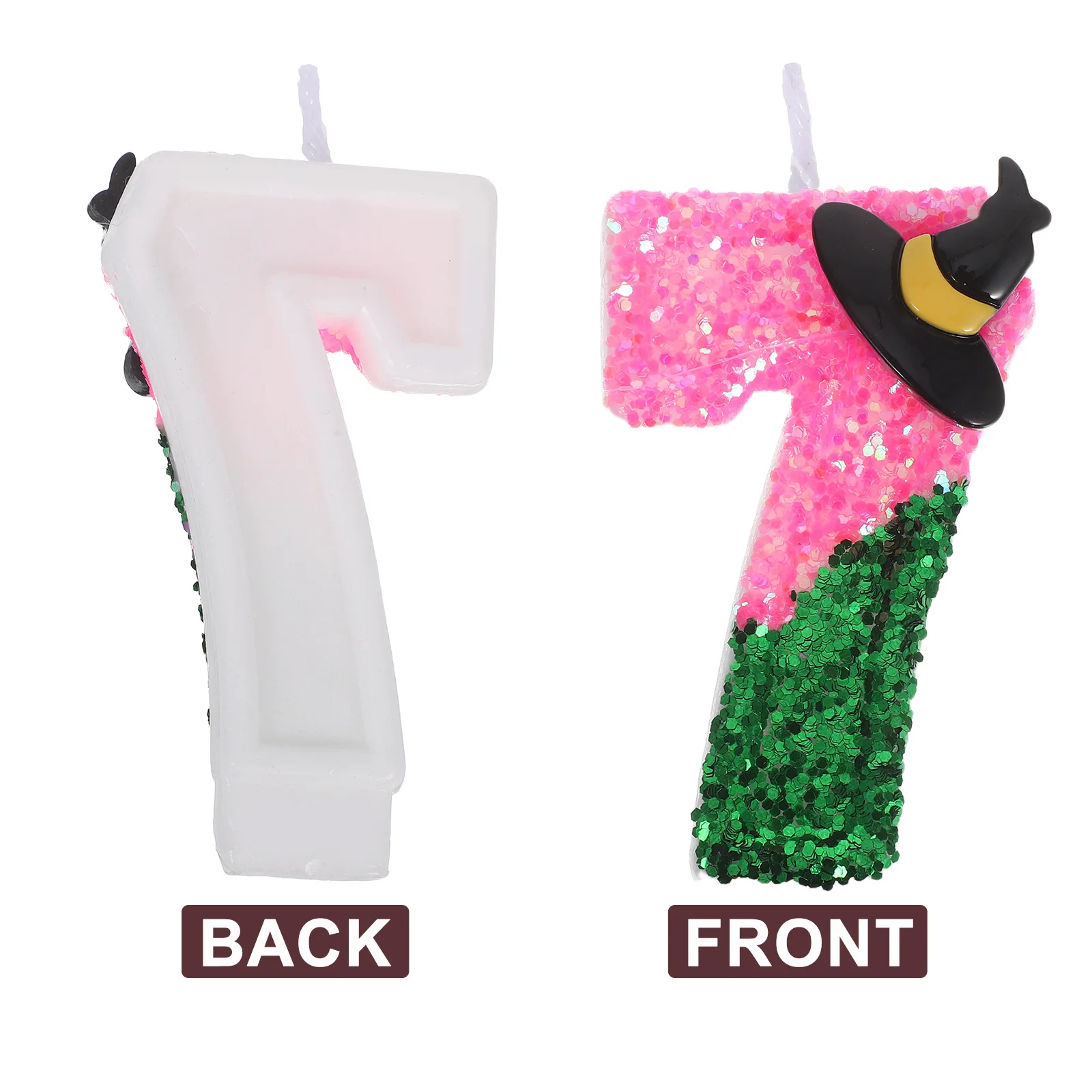 تصميم قبعة الساحر اللامعة رقم 7 لكعكة عيد الميلاد السابع، ملحق زخرفي إبداعي للحفلات #6