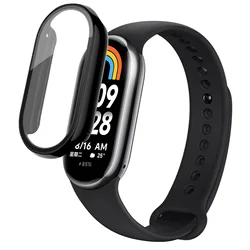 PC Case+Tempered Glass For Xiaomi Mi Band 8 Cover Shockproof Full Hard Screen Protector Xiaomi Mi Band8 Miband 8 Accessories