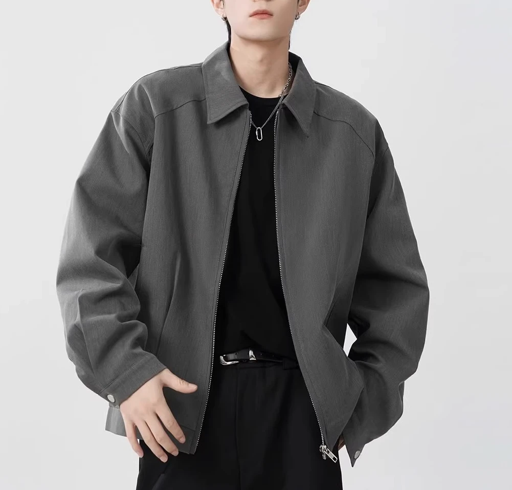 Lapel Flight Jacket Men's Short Casual Jacket Top Premium 2026 Spring