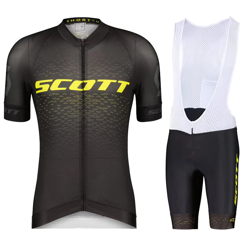 SCOTT Road Bike Jersey Set Men\'s Cycling Clothing Summer MTB Team Clothes Short Sleeve Uniform Triathlon Skinsuit Ropa De Hombre