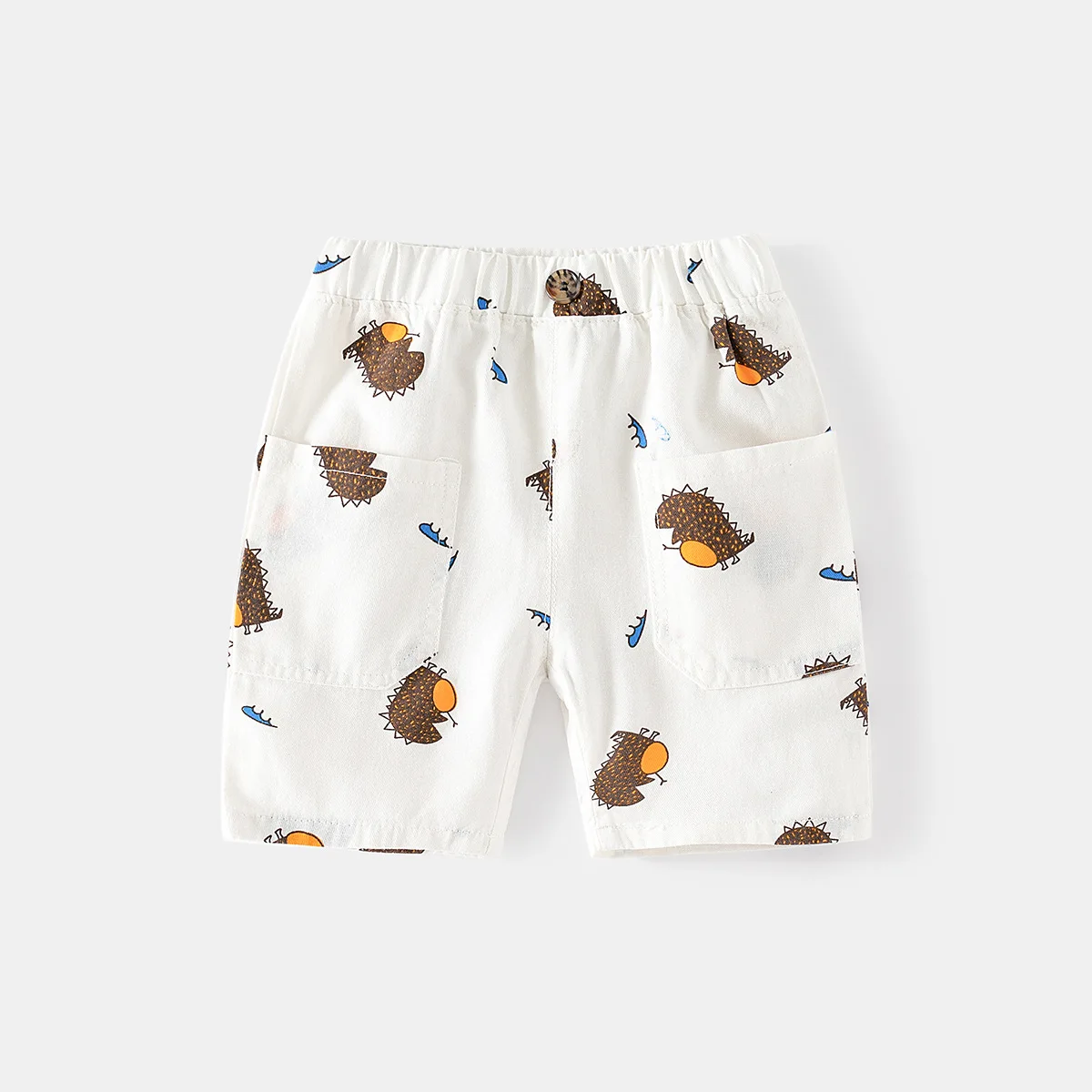 New 2026 Boys Summer Soft Shorts Kids Fashion Cartoon Dinosaur Print Knee Length Short Pants Children's Casual Shorts Clothing