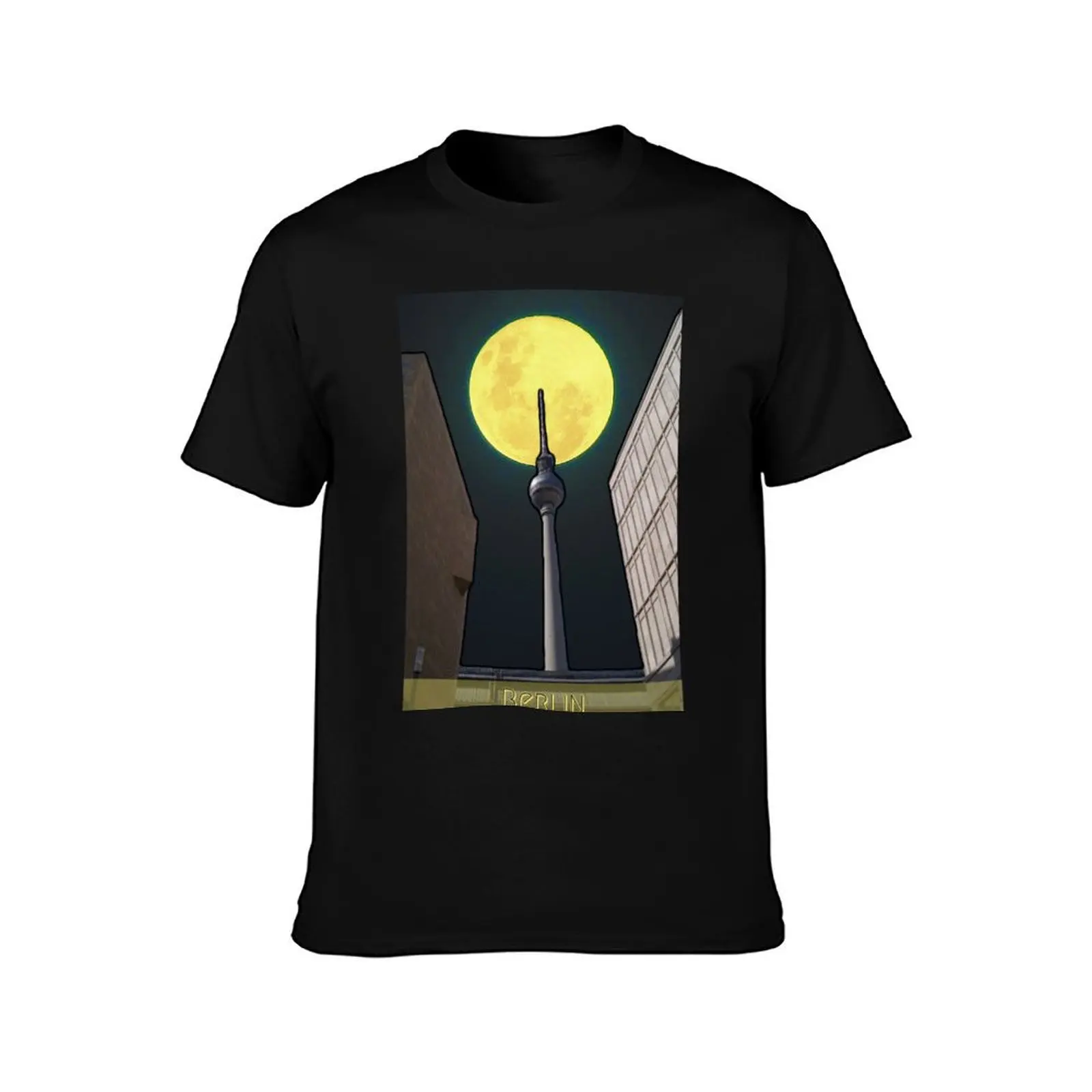 Berlin Fernsehturm T-Shirt Summer Casual Cotton Tee Oversized Streetwear Tops Vintage Graphic Print Loose Fit Short Sleeve