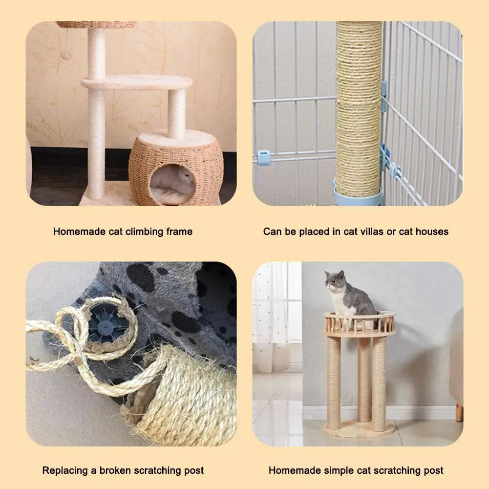 15-50cm Natural Sisal Rope Cat Scratch Guards Rope Tree Scratching Twine DIY Toy Paw Claw Furniture Protector Scratching Post - view 5