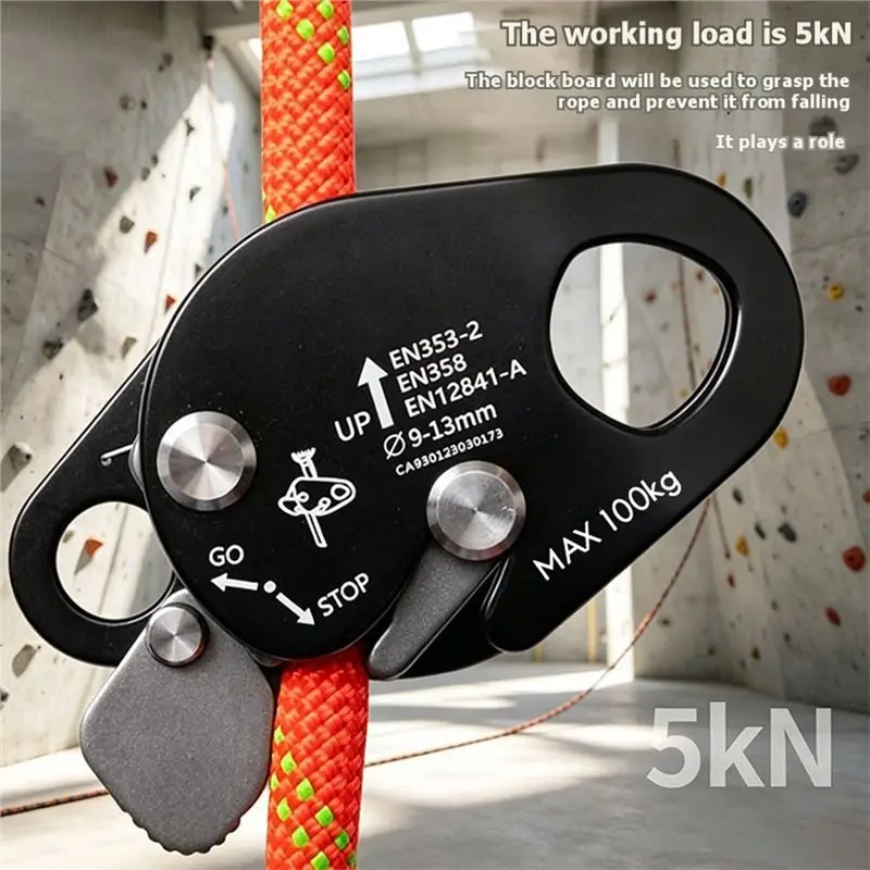 ABHS-Mobile Rope Grab Self-Locking Device Height Fall Protection Fall Arrester Climbing Stop Descender For 9-13Mm Rope - view 2