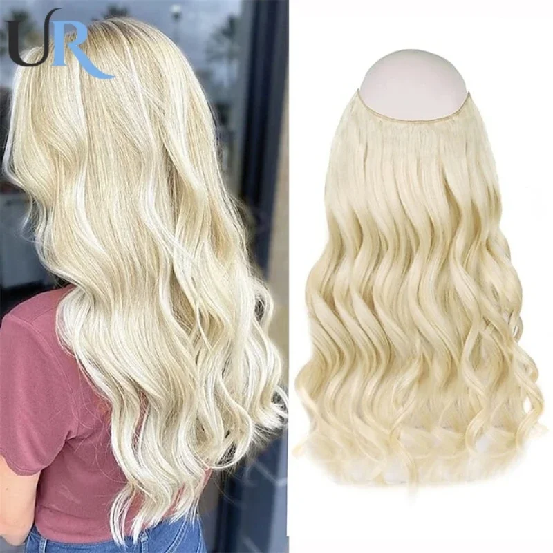 

Fish Line Human Hair Extensions 12"-26" Straight Invisible Wire Natural Hairpieces Remy Straight Clip In Human Hair Extension