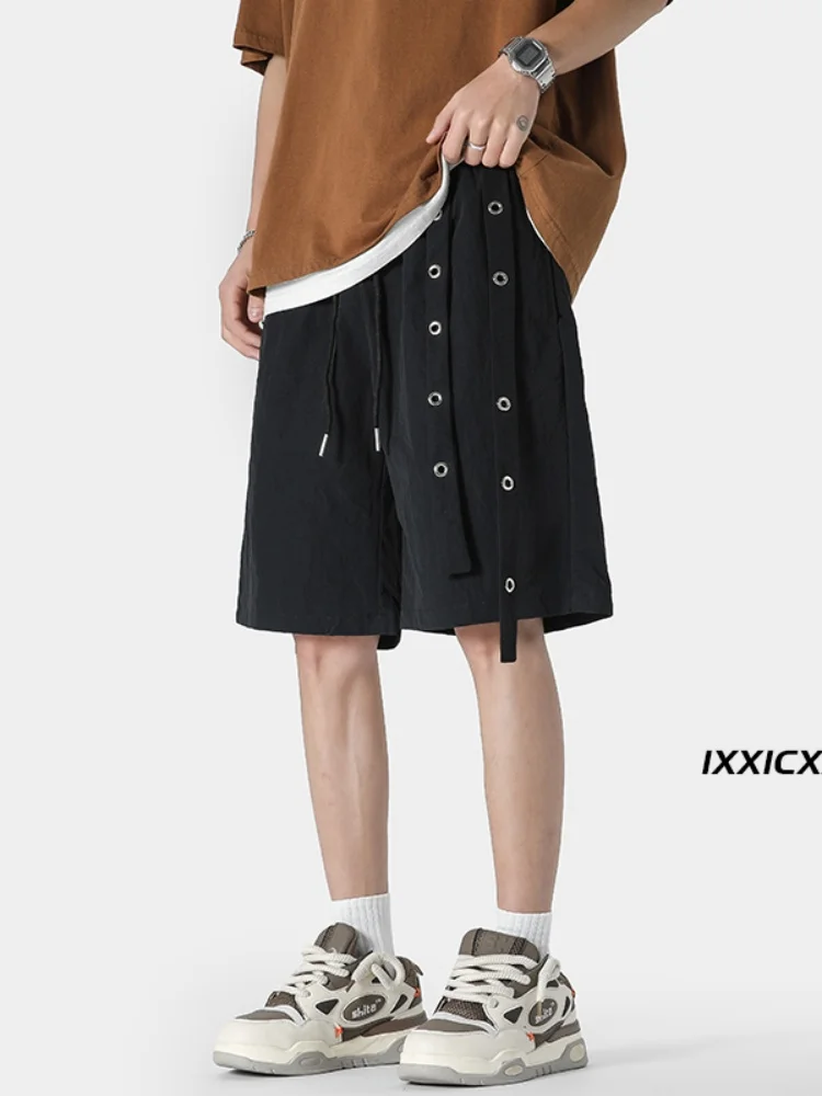 

Японские мужские летние шорты 2024: модные, брендовые, простые, укороченные, в стиле ретро, для повседневной носки, прямые спортивные брюки