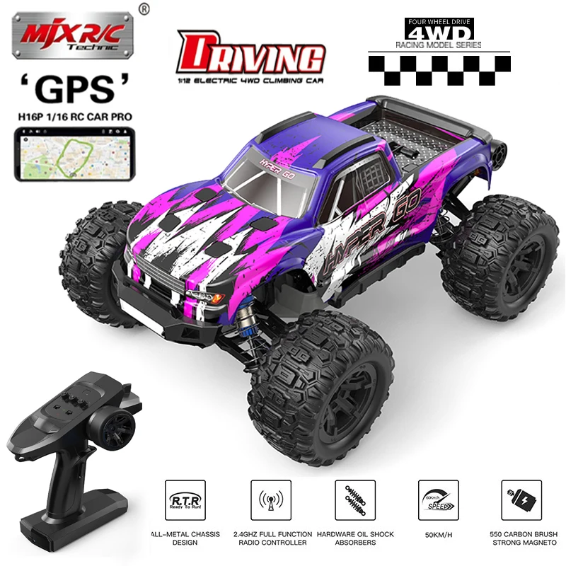 MJX Hyper Go H16H H16P H16E 4WD Remote Control Car High Speed Truggy With GPS RC Monster Truck RTR