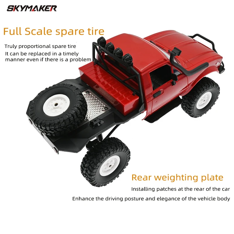 WPL RC カー 1:16 Hailax 2.4 4WD WPL C14 1:16 2.4G 2CH 4WD Mini Off-road RC Semi-truck with Metal
