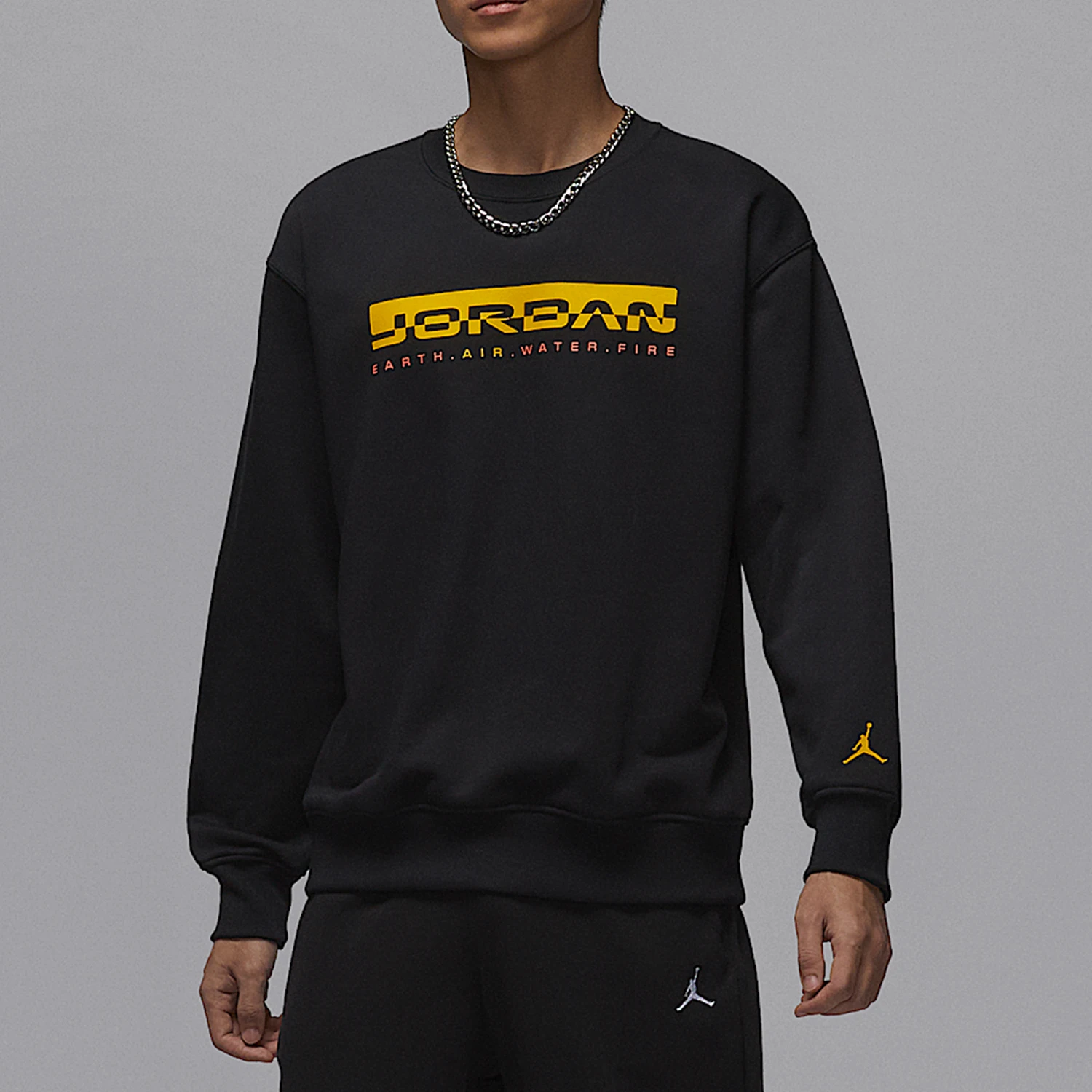 Nike genuine JORDAN men's letter printed round neck knitted pullover IQ2978-010