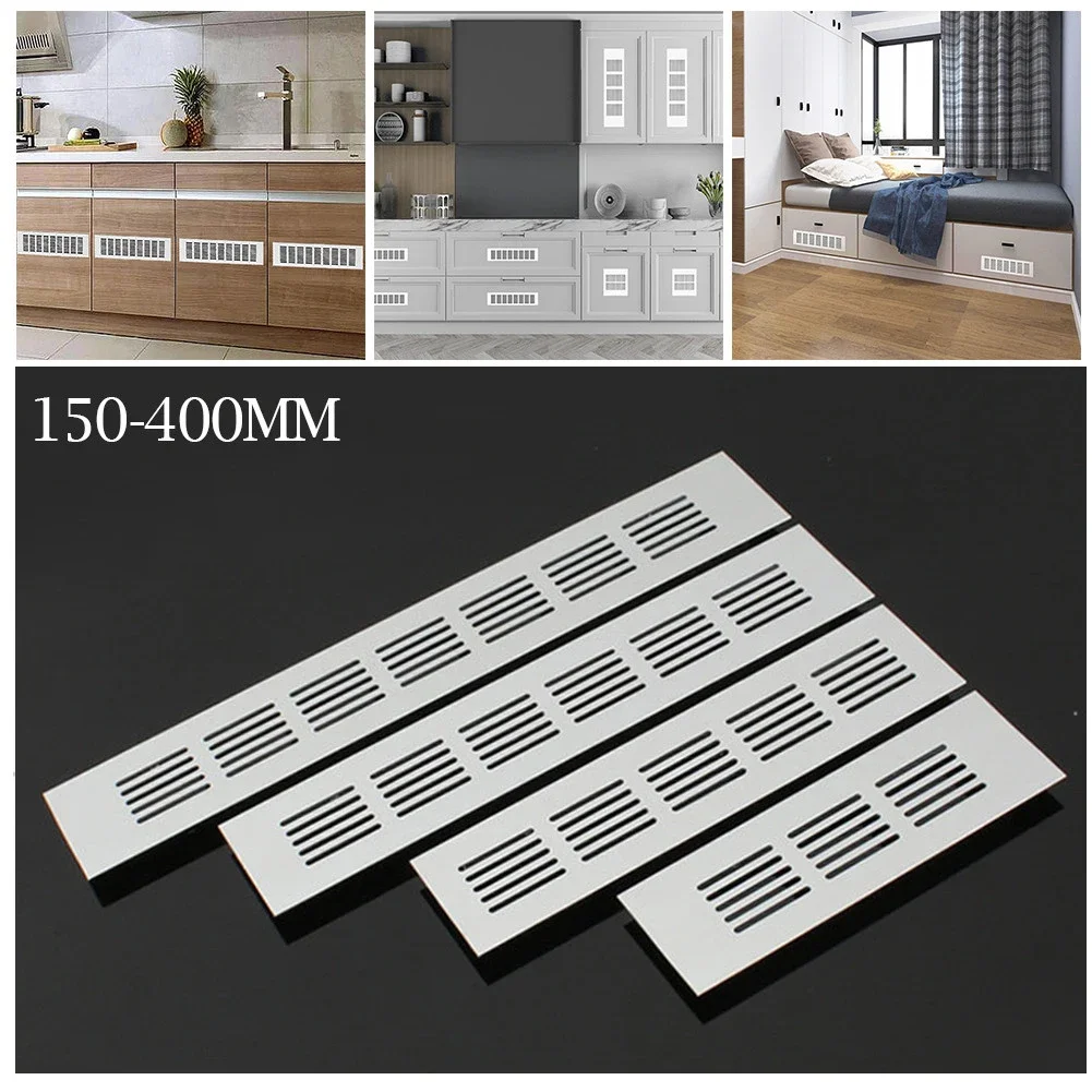 1 Pcs 60Mm Wit Aluminium Rechthoekige Kast Kledingkast Air Vent Grille Ventilatie-Cover Plaat Grille Vents Geperforeerde Platen