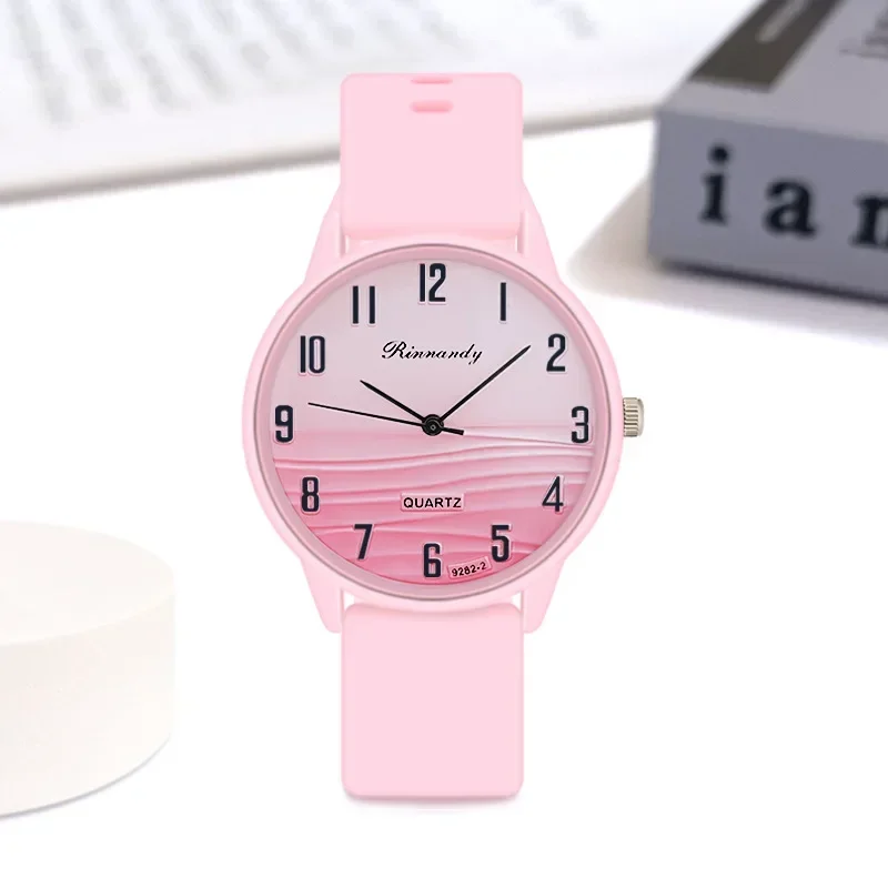 

Женские наручные часы для учащихся младших и начальной школы, экзаменационные часы, силиконовый ремешок, кварцевые часы, часы для мальчиков и девочек