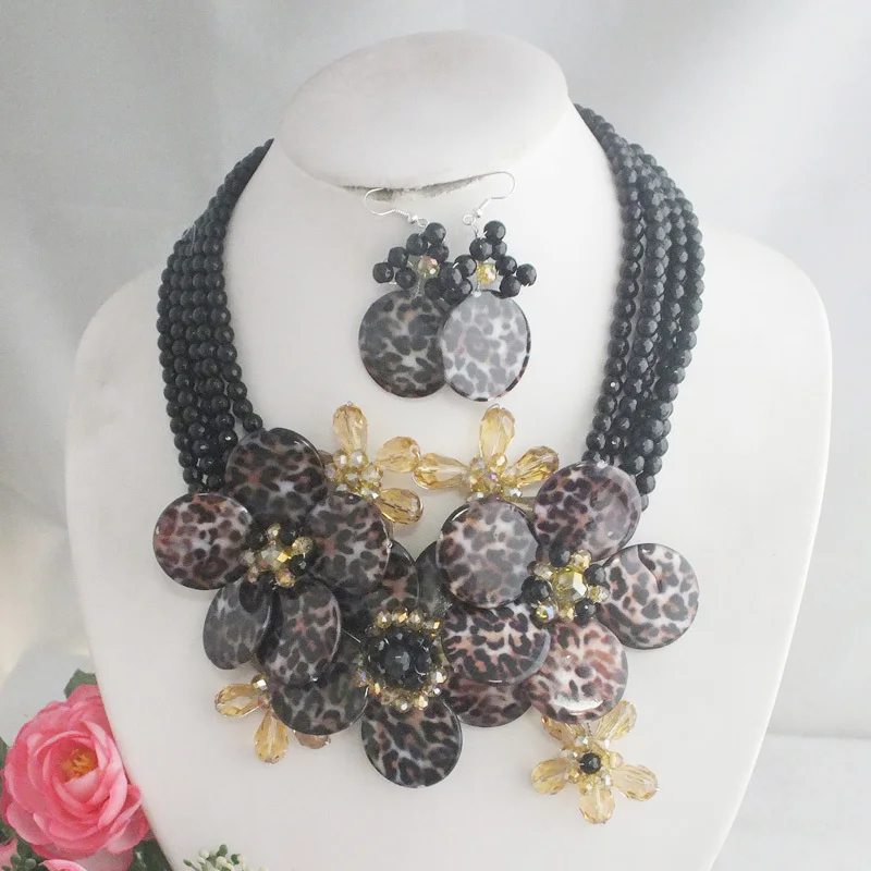 new !   Fashion Nigerian Shell  Beads Flower Necklace For Wedding  20
