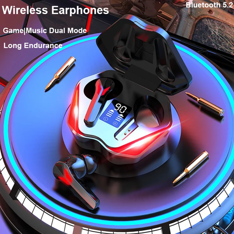 Bluetooth Earphone Wireless Headphone Widely Compatible Headsets Noise Cancelling Bluetooth Earphones HiFi Stereo Power Display