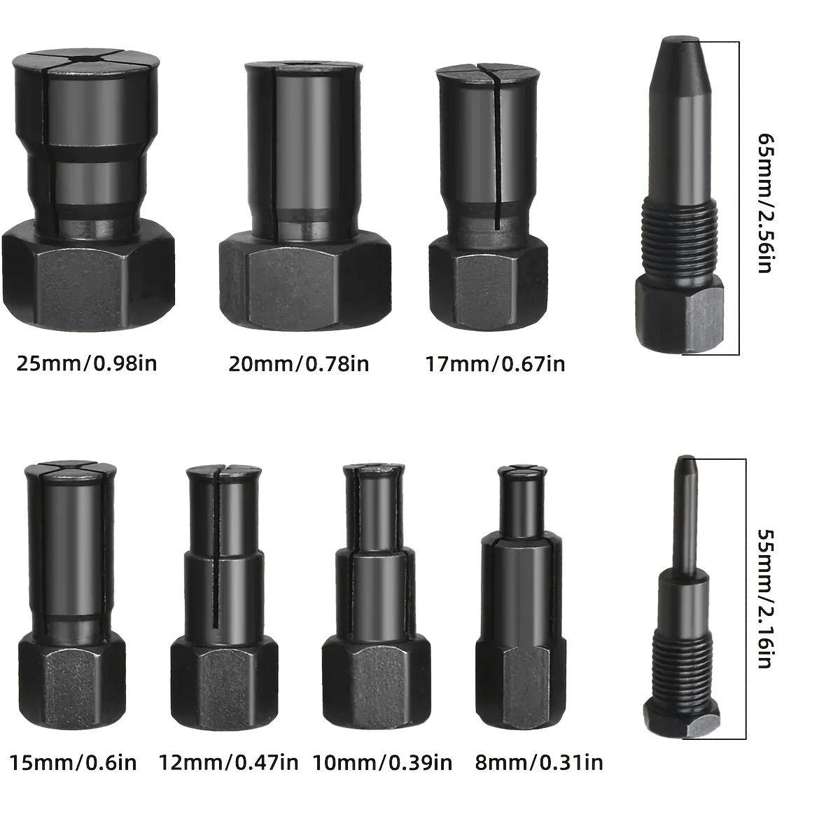 10 قطعة دراجة نارية أعمى الداخلية الداخلية داخل تحمل النازع مجتذب أداة دراجة نارية الداخلية تحمل أداة إزالة الصواميل 8-25 مللي متر