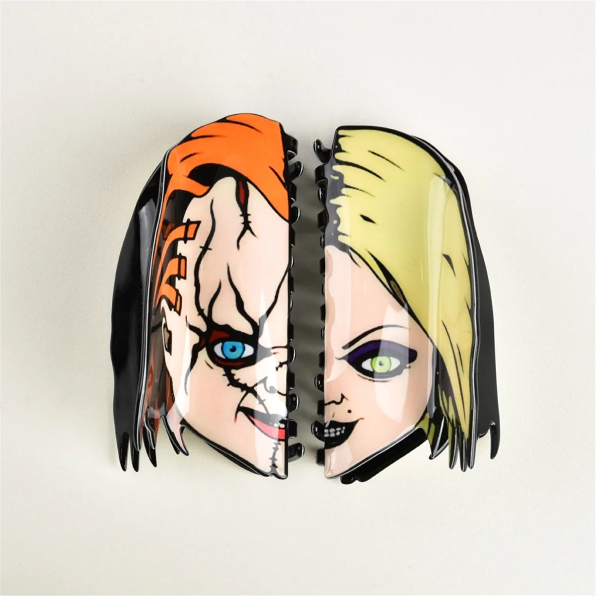 AT42 جديد فيلم الرعب بطل الرواية سلسلة الاكريليك مخلب كليب مقاطع الشعر حجم كبير مشبك شعر إكسسوارات الشعر للمرأة أ