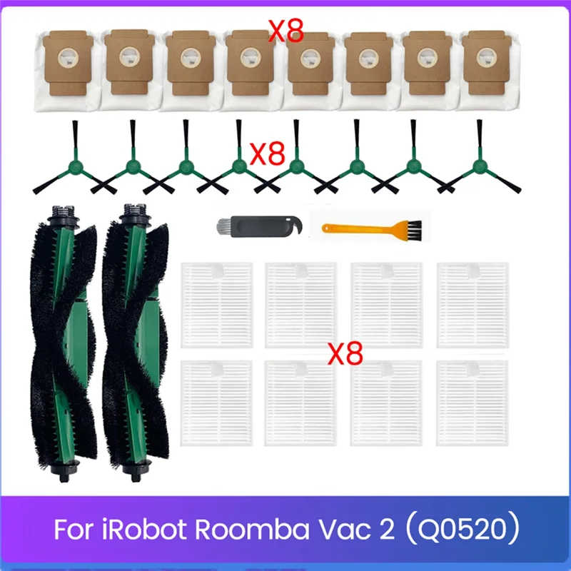 KEOL-メインサイドブラシ Hepa フィルターダストバッグ Forirobot ルンバコンボエッセンシャル Vac 2 Q052 掃除機アクセサリー