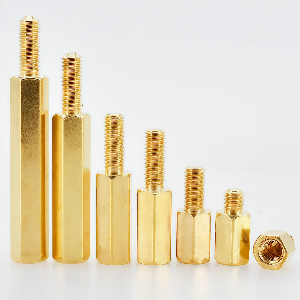 M2.5 M3 M4 Hex Brass Male Female Motherboard Standoff Thread 6mm Board Rack Stud Threaded Pillar PCB Column Spacer Screw