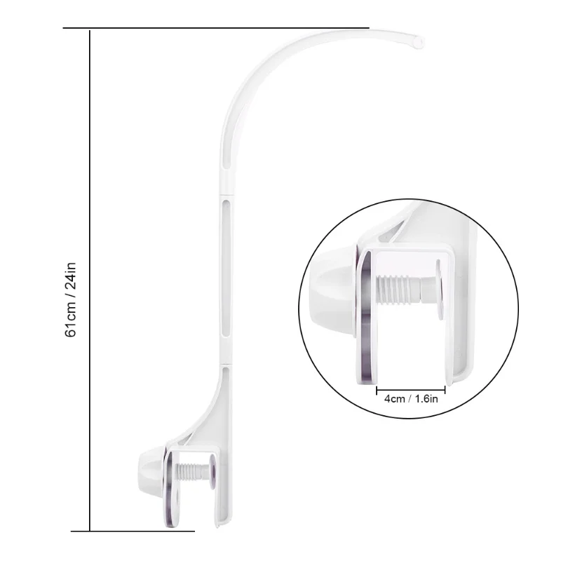 Support de hochets de jouet cloche de lit de bébé, bricolage, décoration de berceau de bébé, support de bras suspendu (Style G) blanc