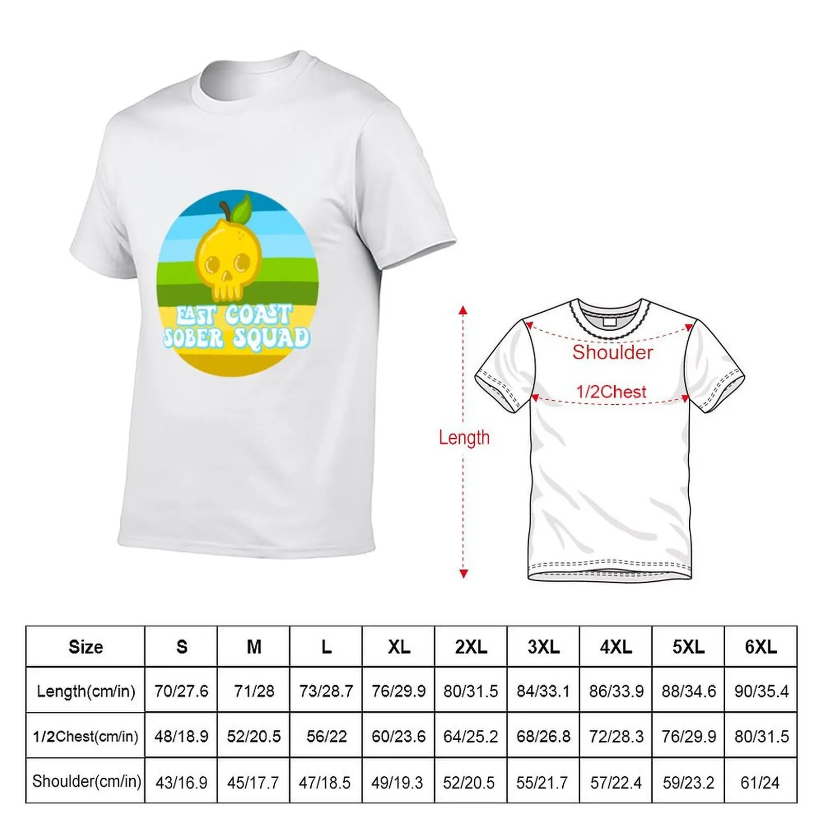 East Coast Sober Squad retro vibes T-Shirt t shirts for man cotton soft t shirt for man t shirts for man cotton T-shirt