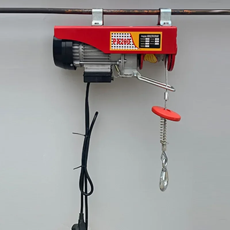 Wire rope small crane miniature electric hoist household lifting portable