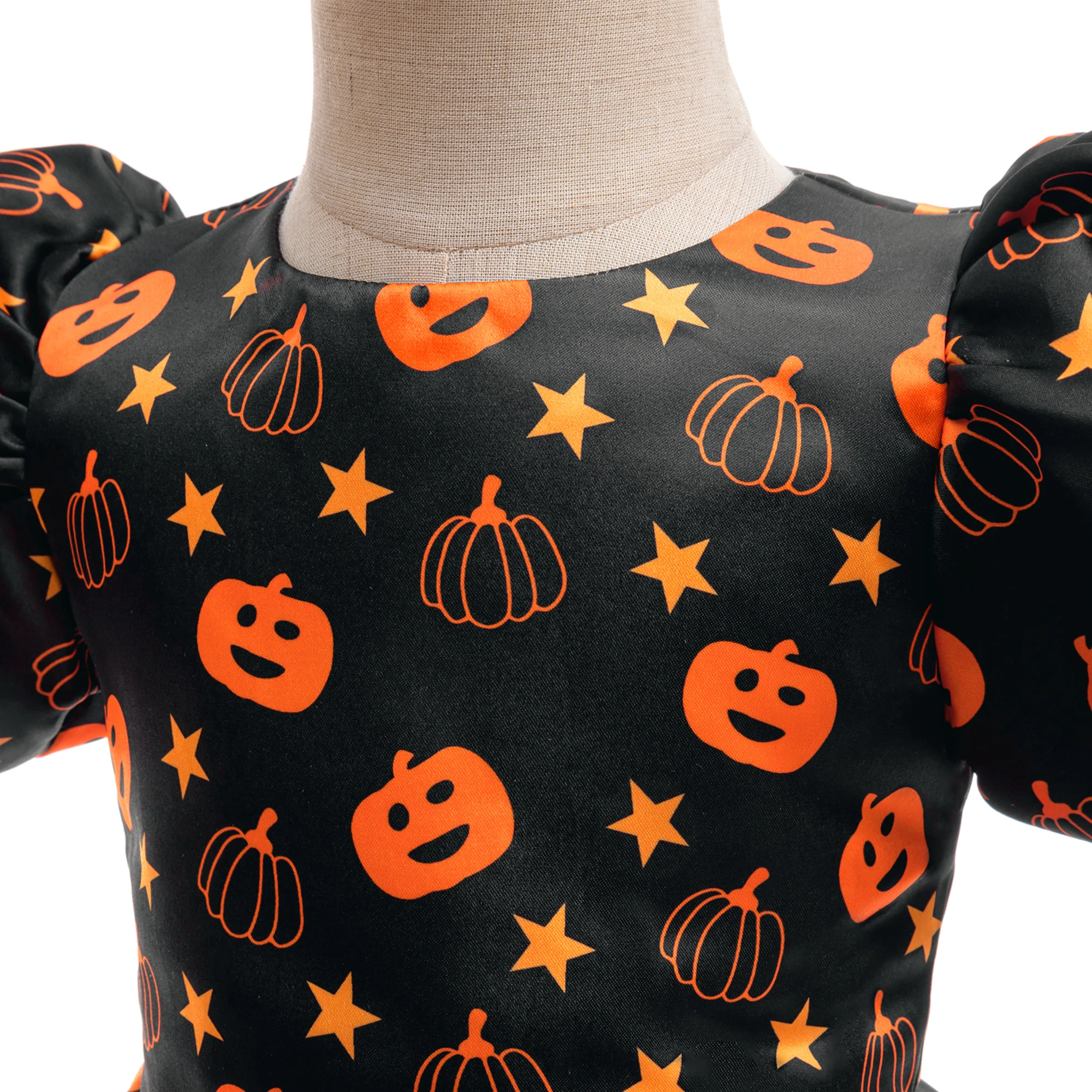 Kleinkind-Kürbis-Halloween-Party-Mädchenkleid, 1. Geburtstag, Brautjungfernkleid, Hochzeitsbankett-Kleid, Mädchen-Hexenkleid, Weihnachtskleid, Abschlussball-Kinderkleidung – Detail 5