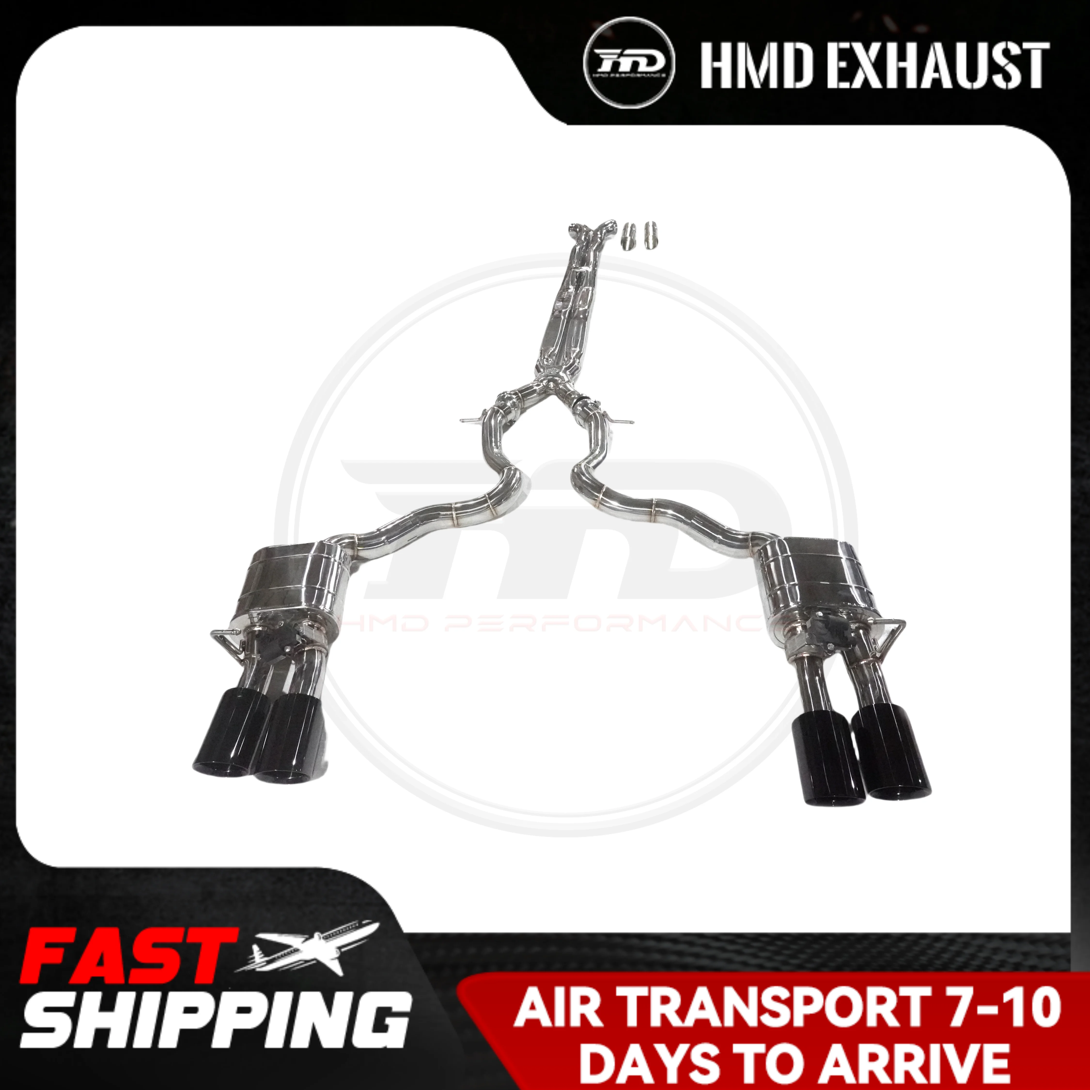 

Выхлопная система HMD из нержавеющей стали с высокой производительностью потока catback для Porsche Panamera 971 2,9T, клапан автоматической модификации, глушитель