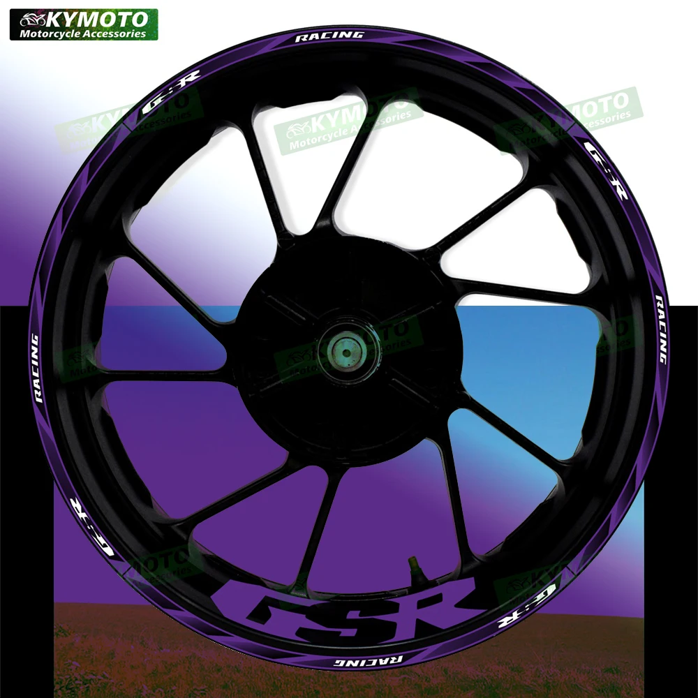

For GSR racing motorcycle accessories 17 inch front and rear wheel decals fairing wheel hub modified reflective strip stickers