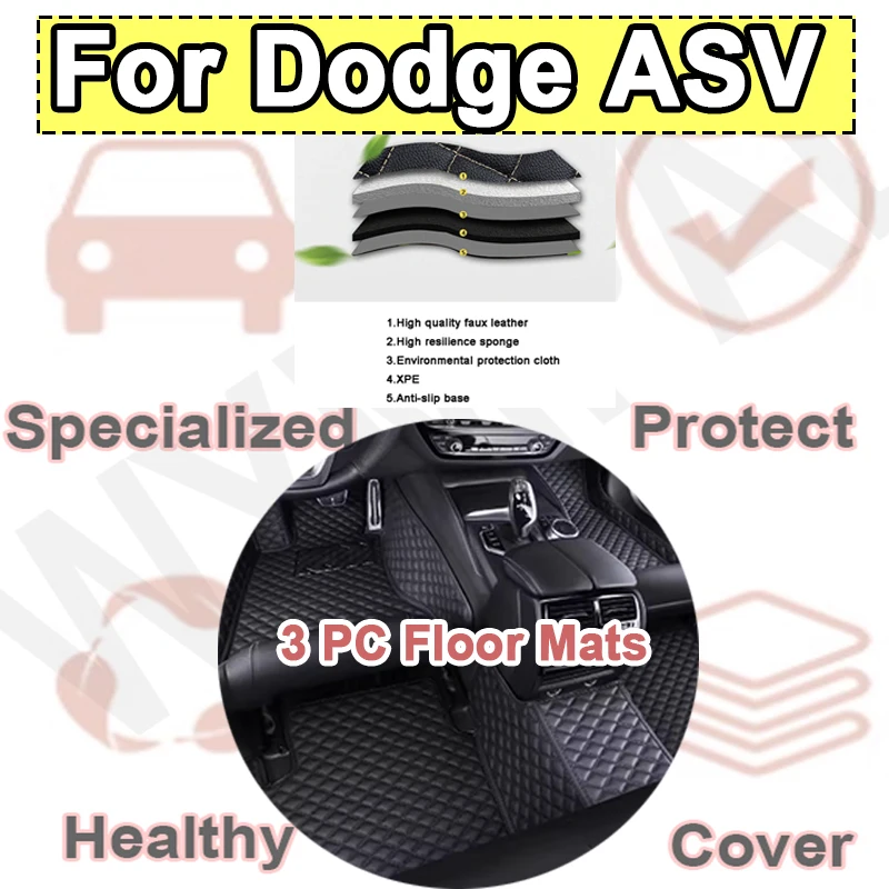 

Luxury Car Floor Mats For Dodge ASV Ram 1500 DT 2019~2022 Anti-dirt Carpets Leather Floor Mat Rugs Pad Interior Car Accessories