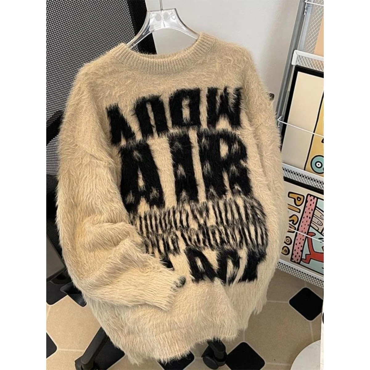 

Slim Fit round Ne Knitted Sweater Trendy Men's Faion Autumn Winter Base irt New 2024 Sli Quali Polyester Fiber