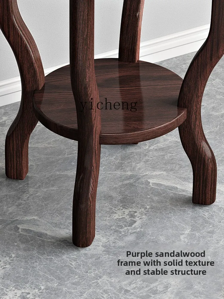 

LX solid wood small round table coffee table sofa small coffee table small
