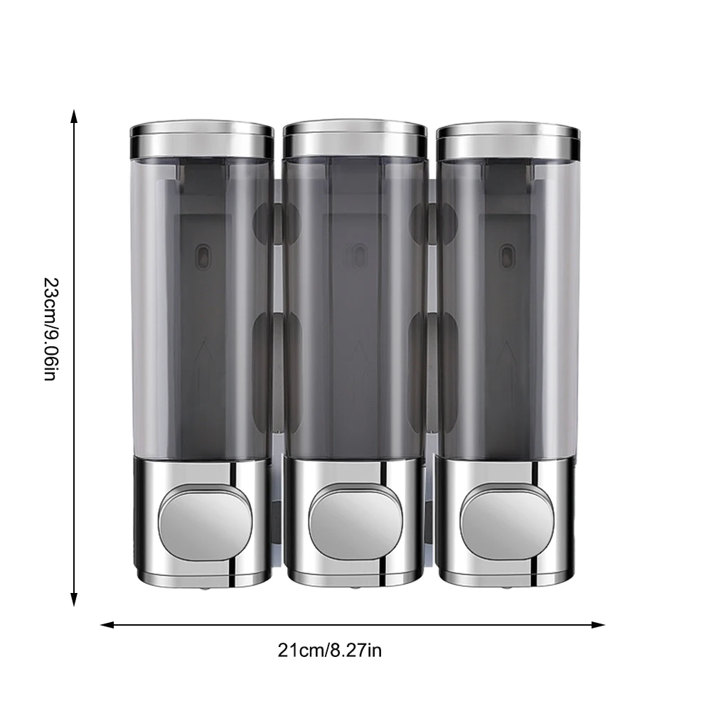3 in1 soap dispenser with manual pressing three-head soap dispenser bathroom wall-mounted soap dispenser liquid box dispenser