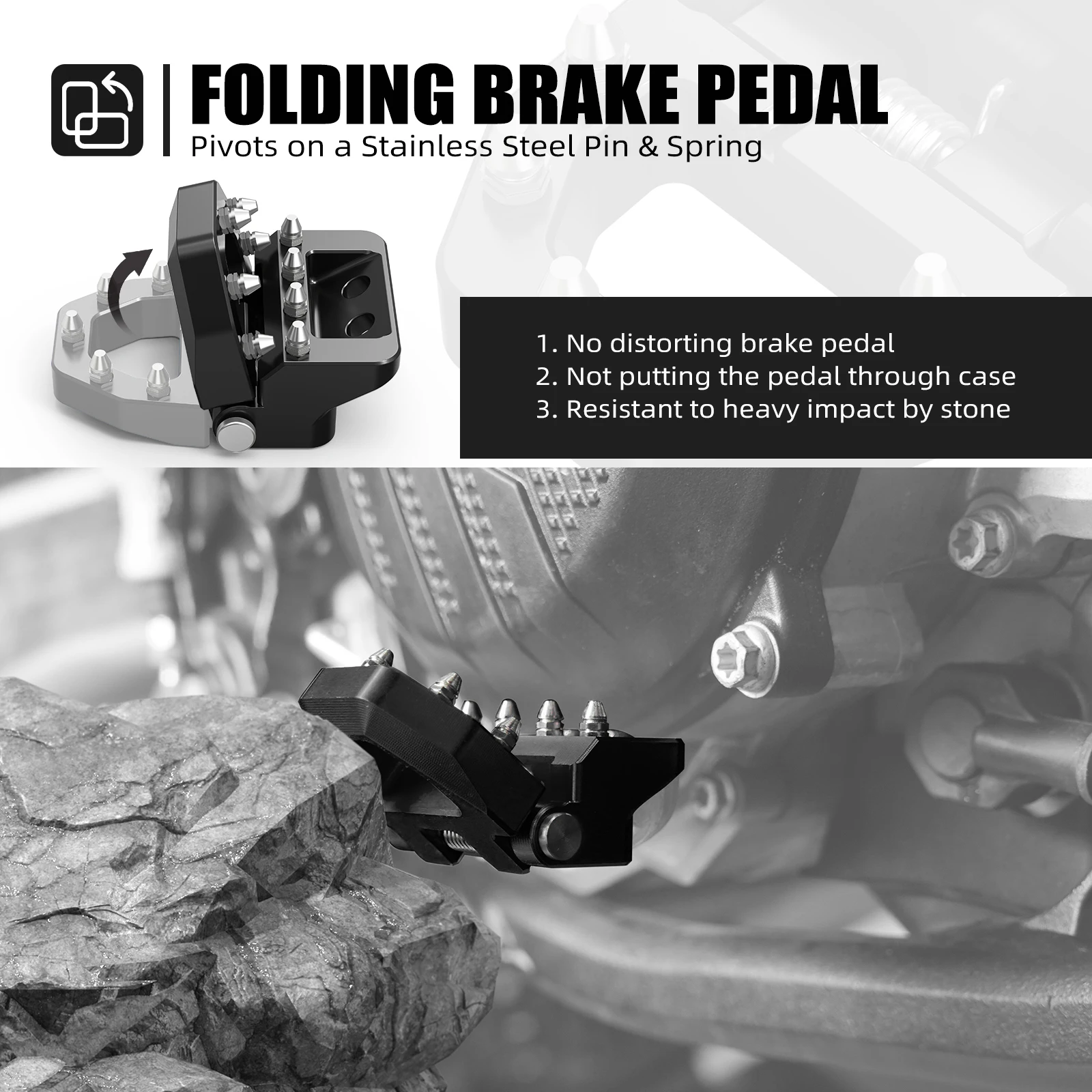 For GasGas EC 300 EC 250 ECF 350 MC 125 MC250F 2021-2024 For KTM EXC 300 SXF 450 2017-2024 Dual Control Folding Brake Pedal Tip