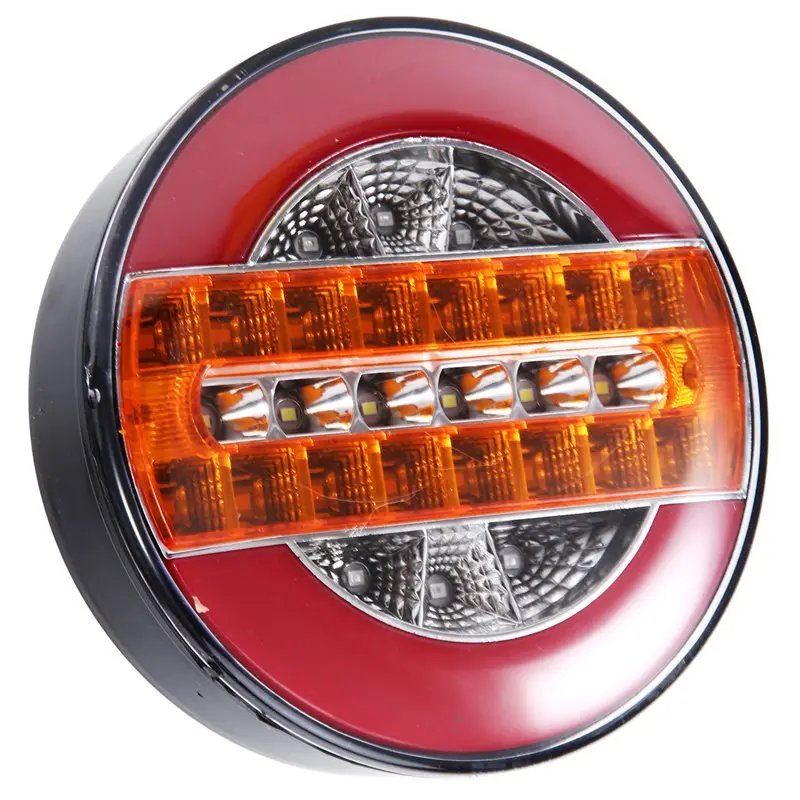 

Динамический светодиодный задний фонарь Strange LED, 4 дюйма, 24В, круглый, для грузовиков, автомобилей, лодок, автобусов, караванов