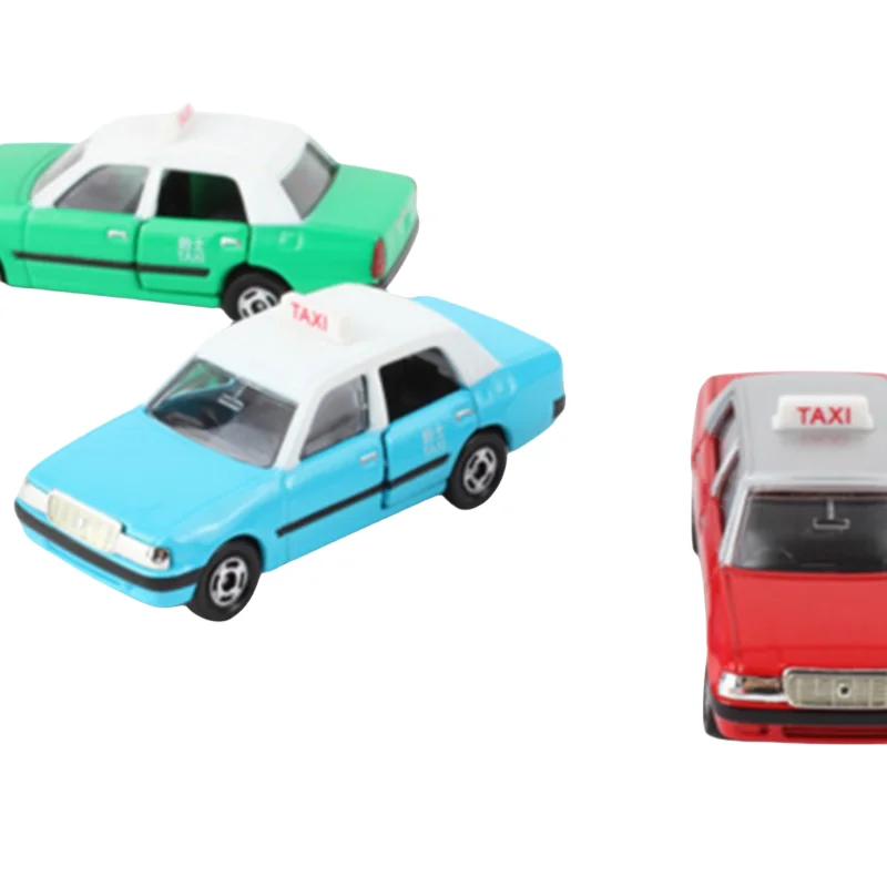 TAKARA Tomica Toyota Crown Hong Kong/Macau/nowe terytoria taksówki odlew aluminiowy zabawkowy samochodzik kolekcja prezentów dla dzieci