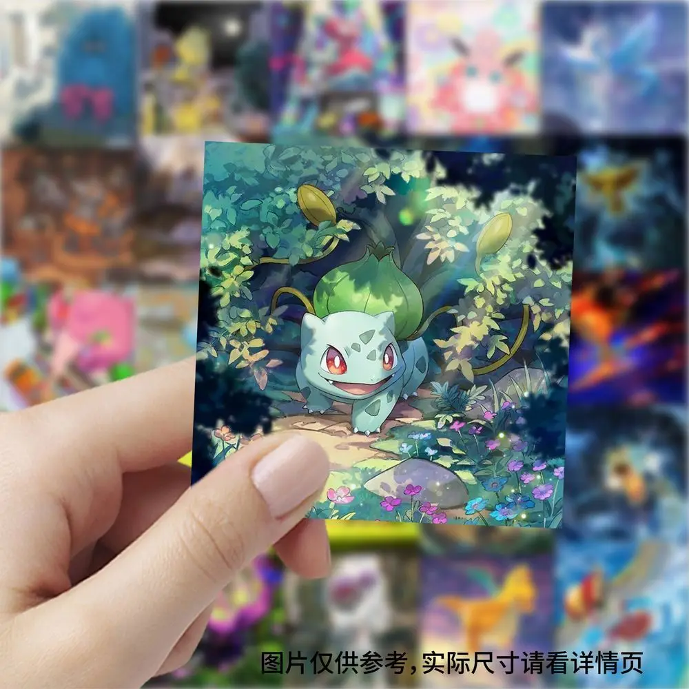 177pcs Pokémon card square stickers, childhood anime, Pocket Monsters, decoration for phone, planner, DIY view 3