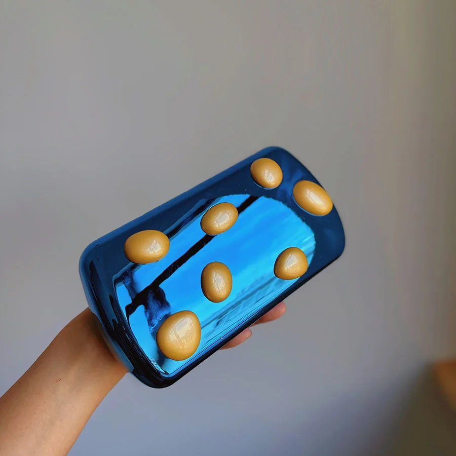 

Metal candy color dinner bag fashion niche shoulder bag irregular polka dot messenger bag