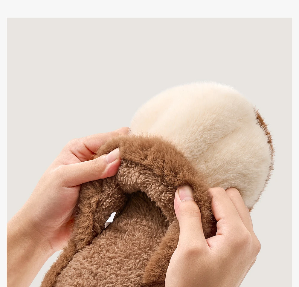 Neue Winter-Plüsch-Leopard-Hausschuhe für Damen, flauschige offene Hausschuhe mit Gummisohle, warme, rutschfeste Mules mit Gepardenmuster und Farbblock-Design – Detail 14