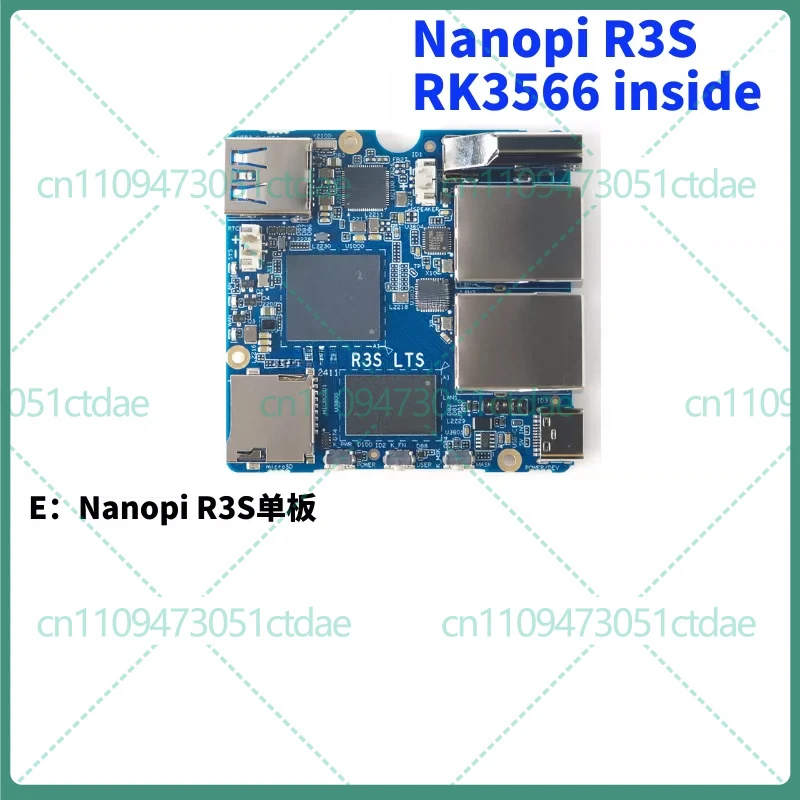 For NanoPi R3S LTS RK3566 Development Board 2GB RAM CNC Metal Case Dual Gigabit Ethernet Circuit Part