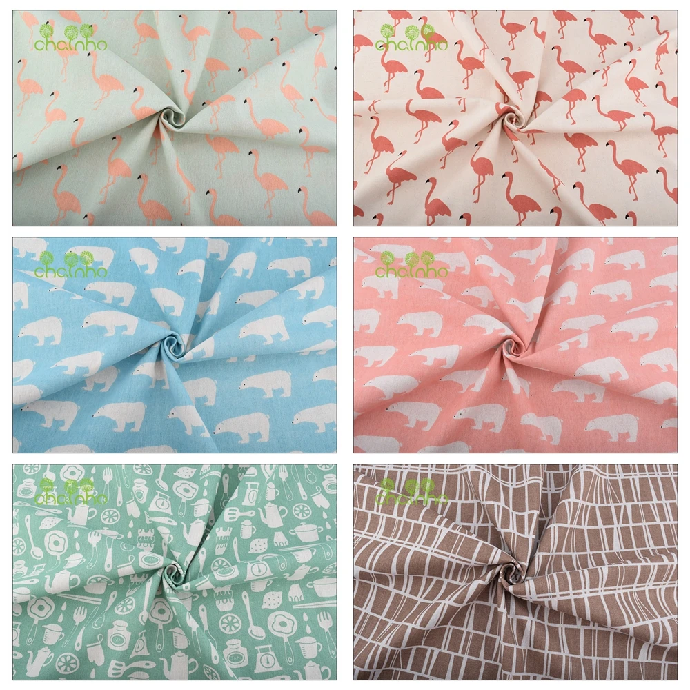 Sewing Geotextile Fabric - Chainho,Printed Cotton Linen Fabric,DIY Sewing Quilting