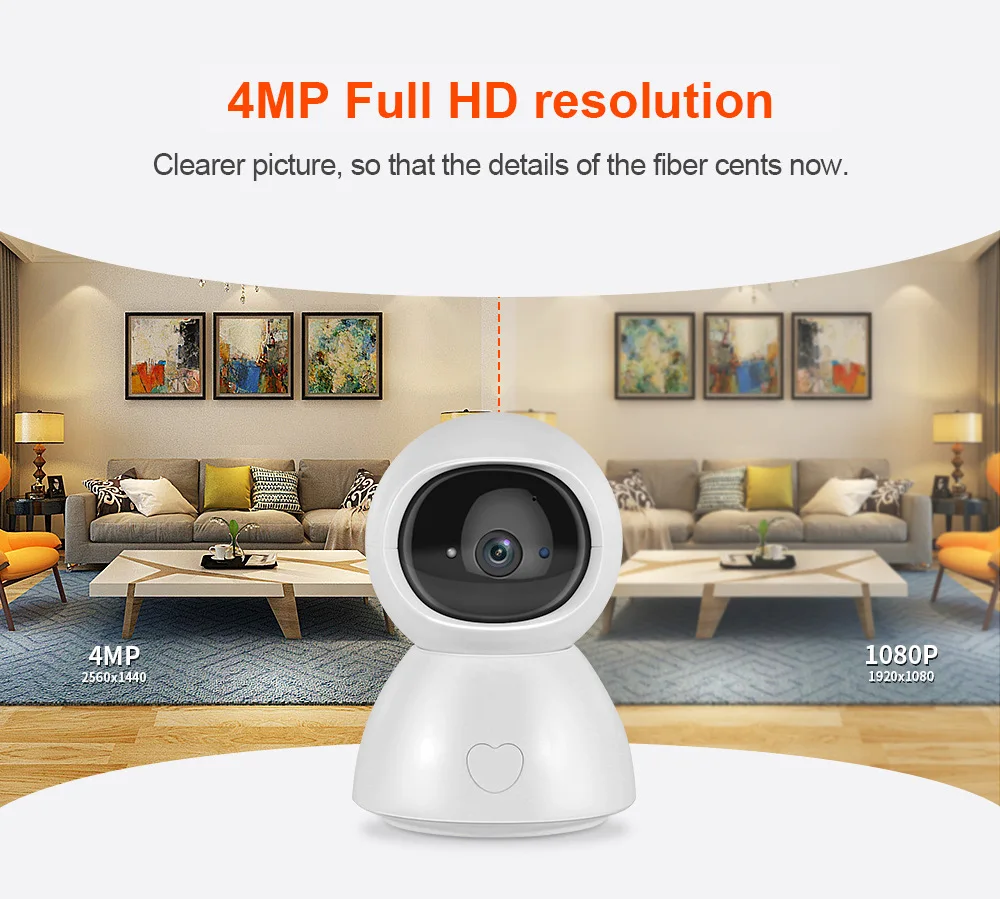 

4MP 2.4G&5G Dual WIFI Tuya APP Wireless PTZ IP Dome Camera AI Humanoid Detection Auto Tracking Home Security Baby Monitor