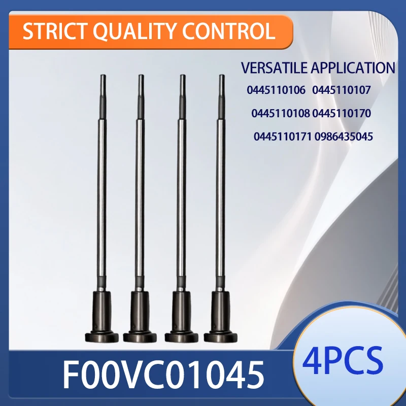4 Pieces OF F00VC01045 New Common Rail Control Valve Assembly Compatible With Injector: 0445110095 0445110096 0445110099 LG2142