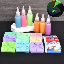 Creative Luminous Magic Water Elf Colorful Gels 3D Water Animal Elf Toys Fun Handmade Water Elves Toy With Sea Creature Mold